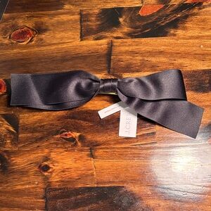 Satin bow hair barrette